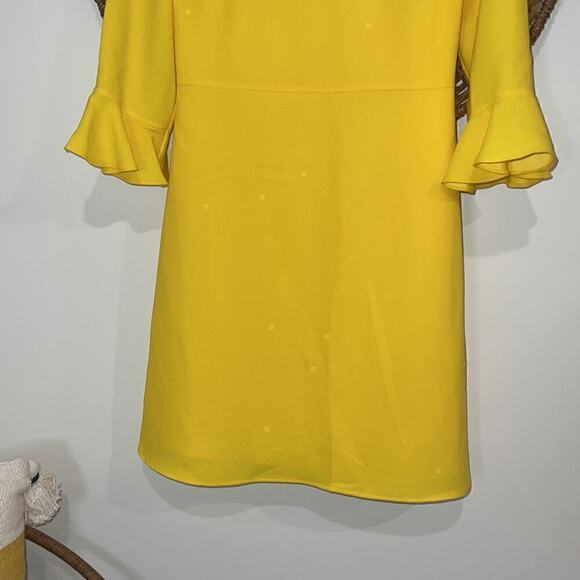Banana Republic yellow ruffle sleeve dress size 2 new with tags - Picture 5 of 10